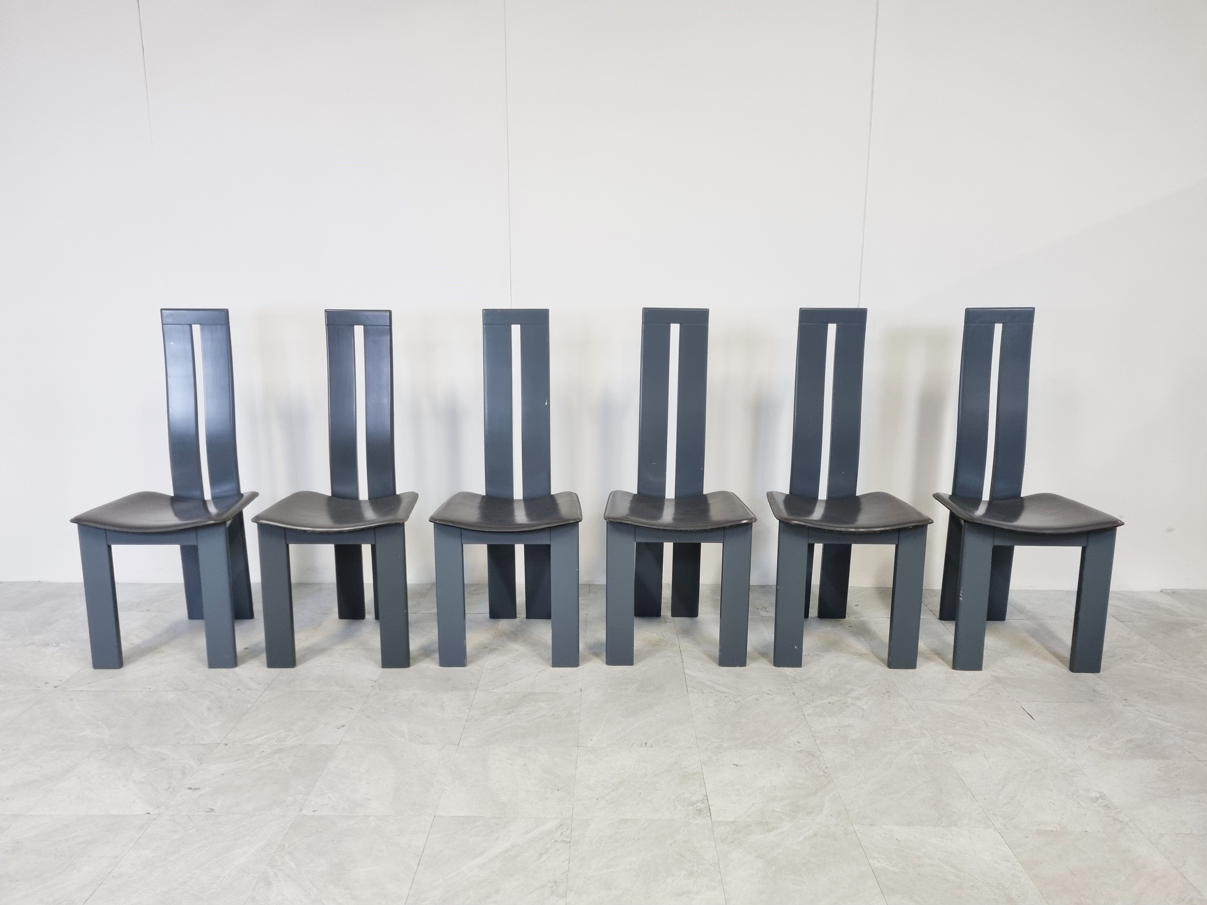 Dining chairs by Pietro costantini for Ello, 1980s, set of 6