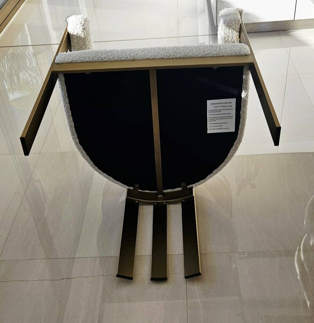 4 Eichholtz Clubhouse Bouclé Cream chairs