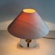 Wooden table lamp with fabric shade by Schröder & Co. Leuchten, 1960, Germany.