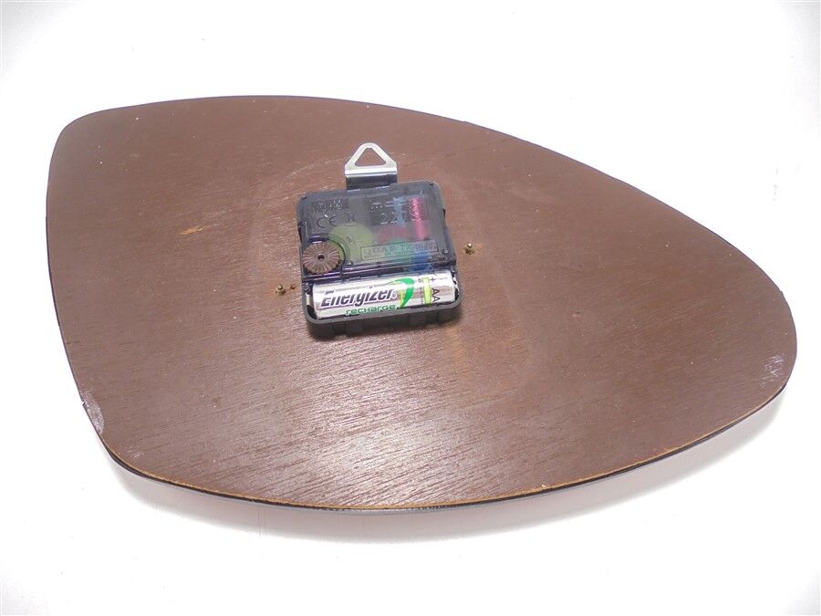 Vintage clock in red formica