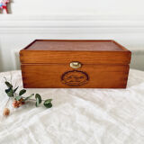 Wine crate wooden box with lid