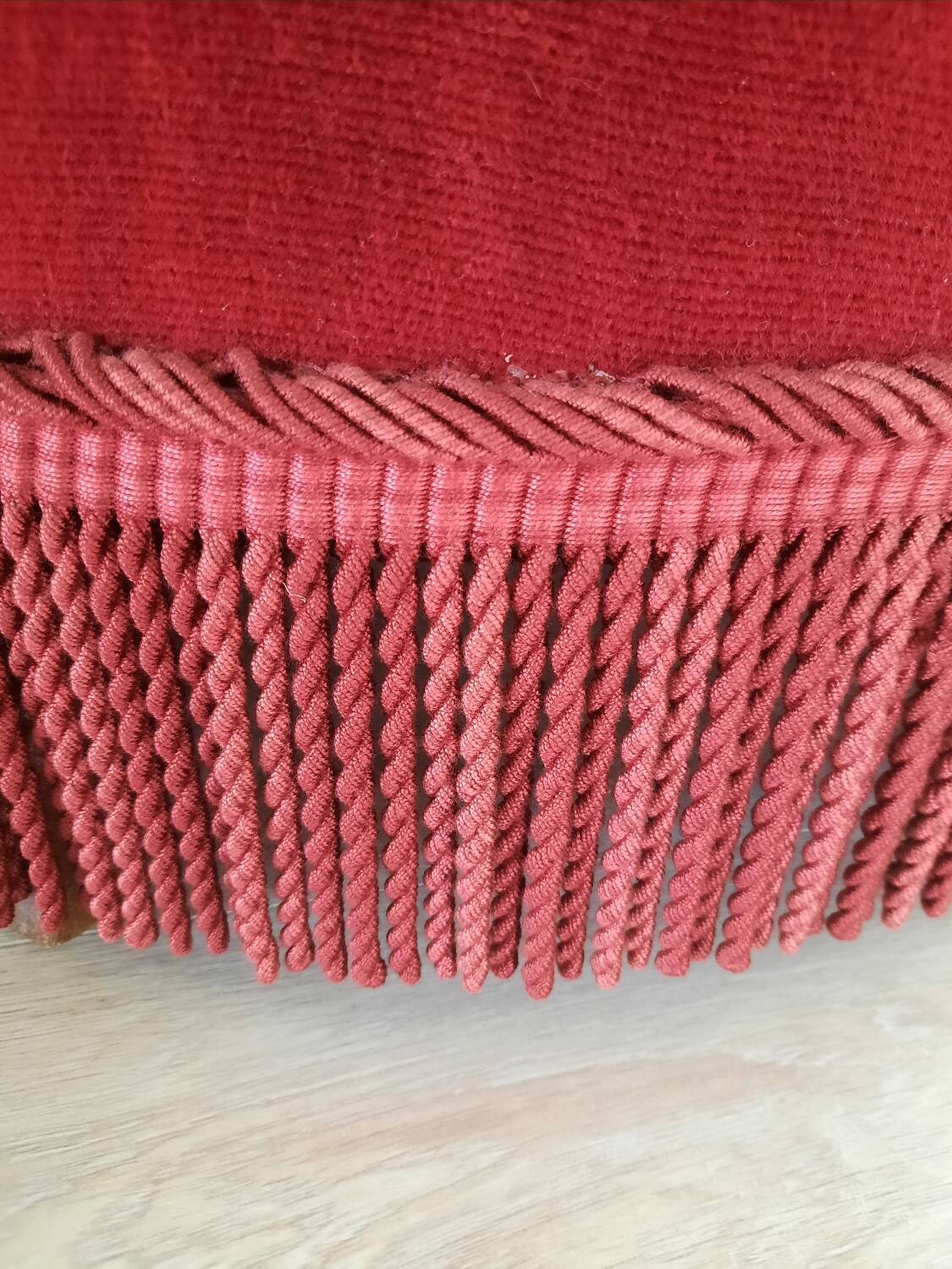 Pair of Napoleon III style red velvet armchairs