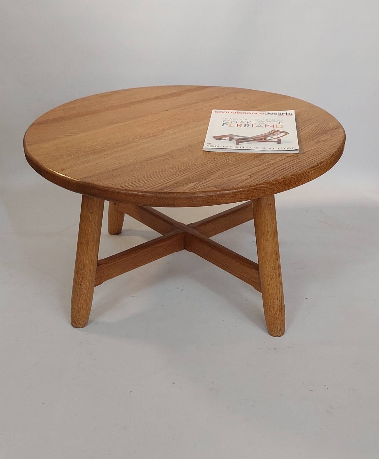 Brutalist oak coffee table