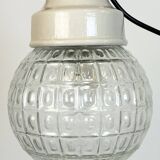 Vintage White Porcelain Pendant Light, 1970s