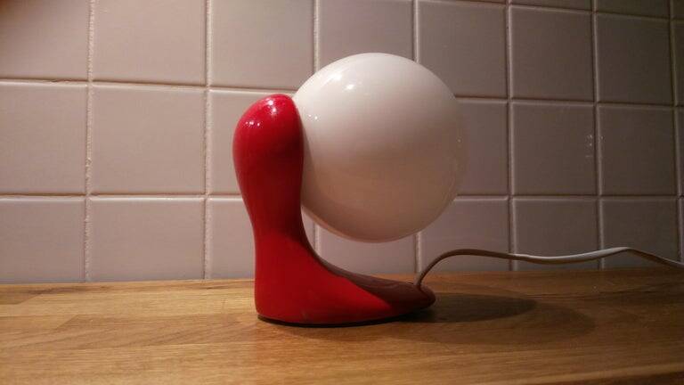 Midcentury Porcelain Design Table Lamp, 1980s