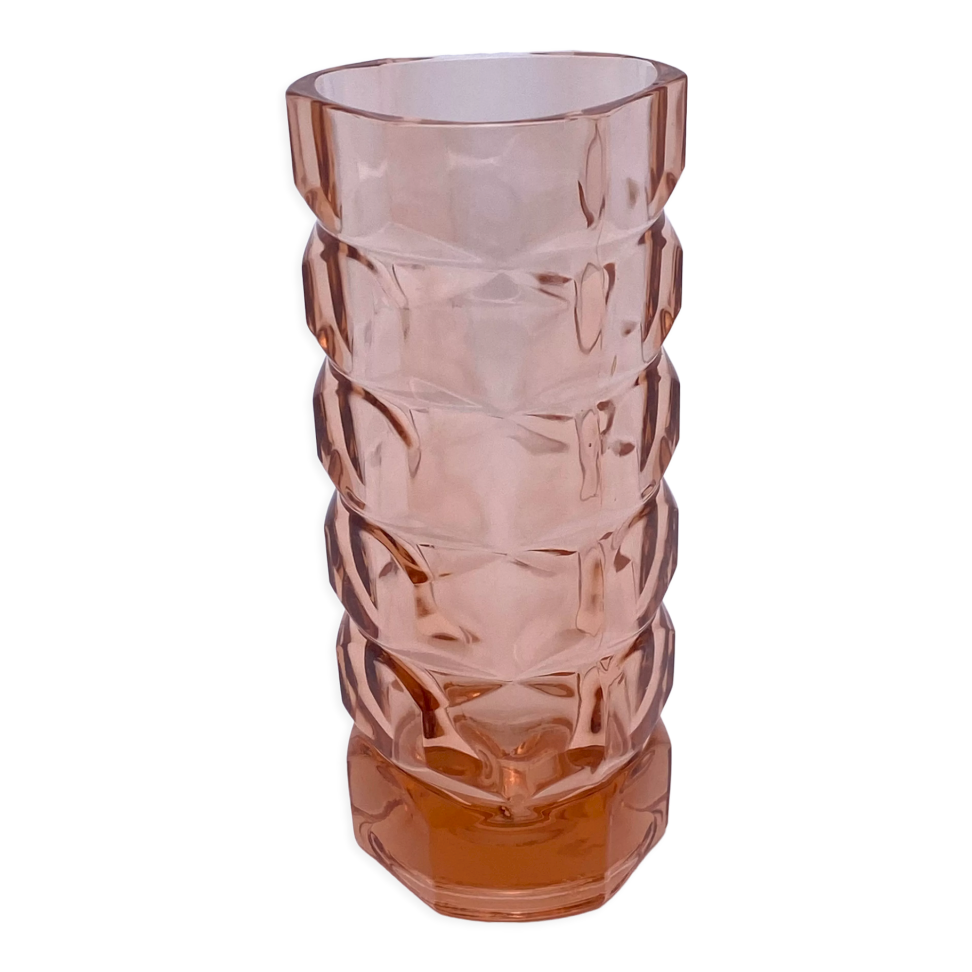 Pink glass PM vase