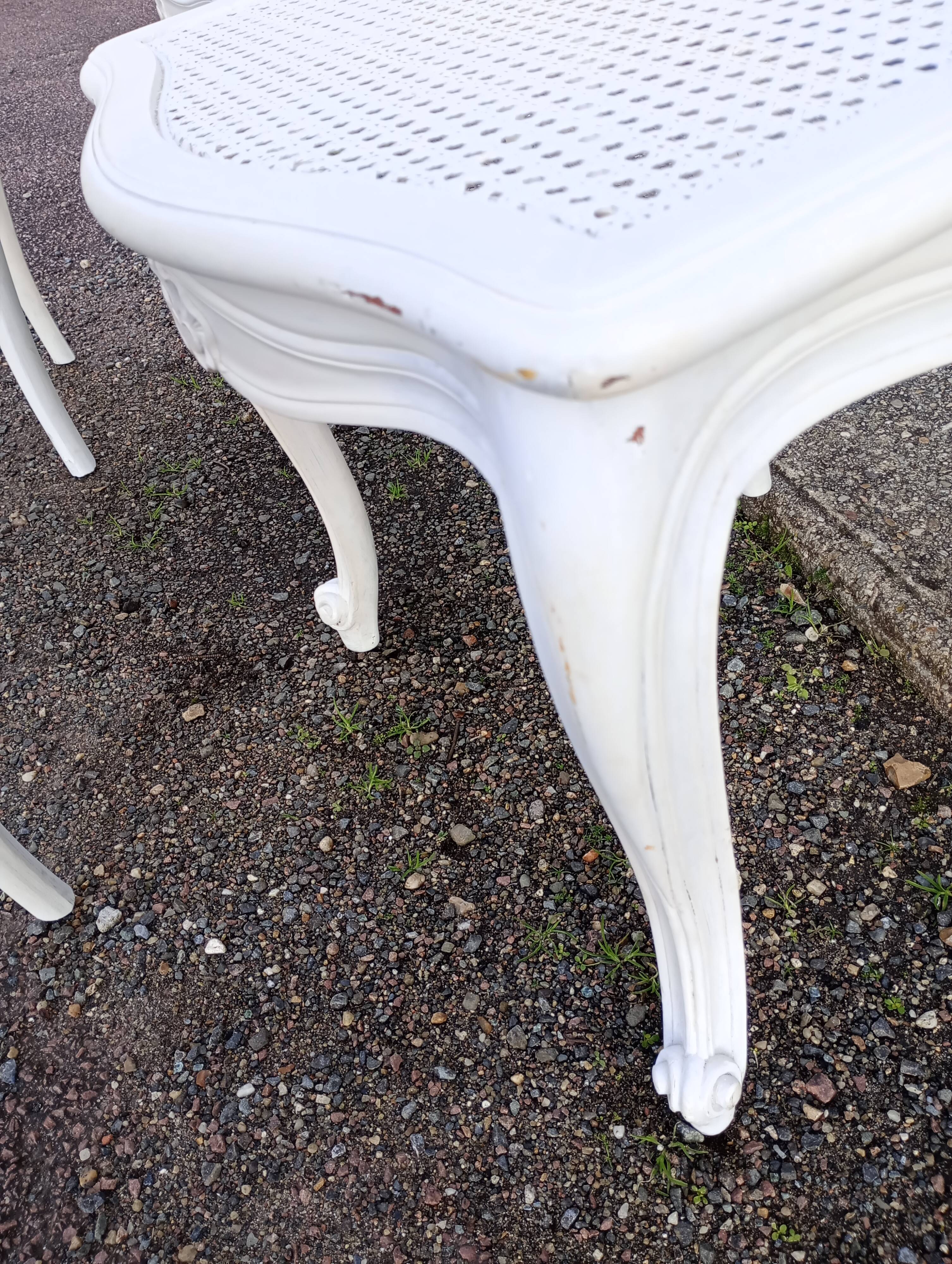 six Louis XV style caned chairs