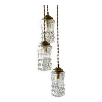 Waterfall pendant light 3 vintage tulips