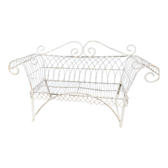 Old iron bench