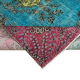 Hand-knotted distressed oriental 1980s 180 cm x 280 cm multicolor carpet