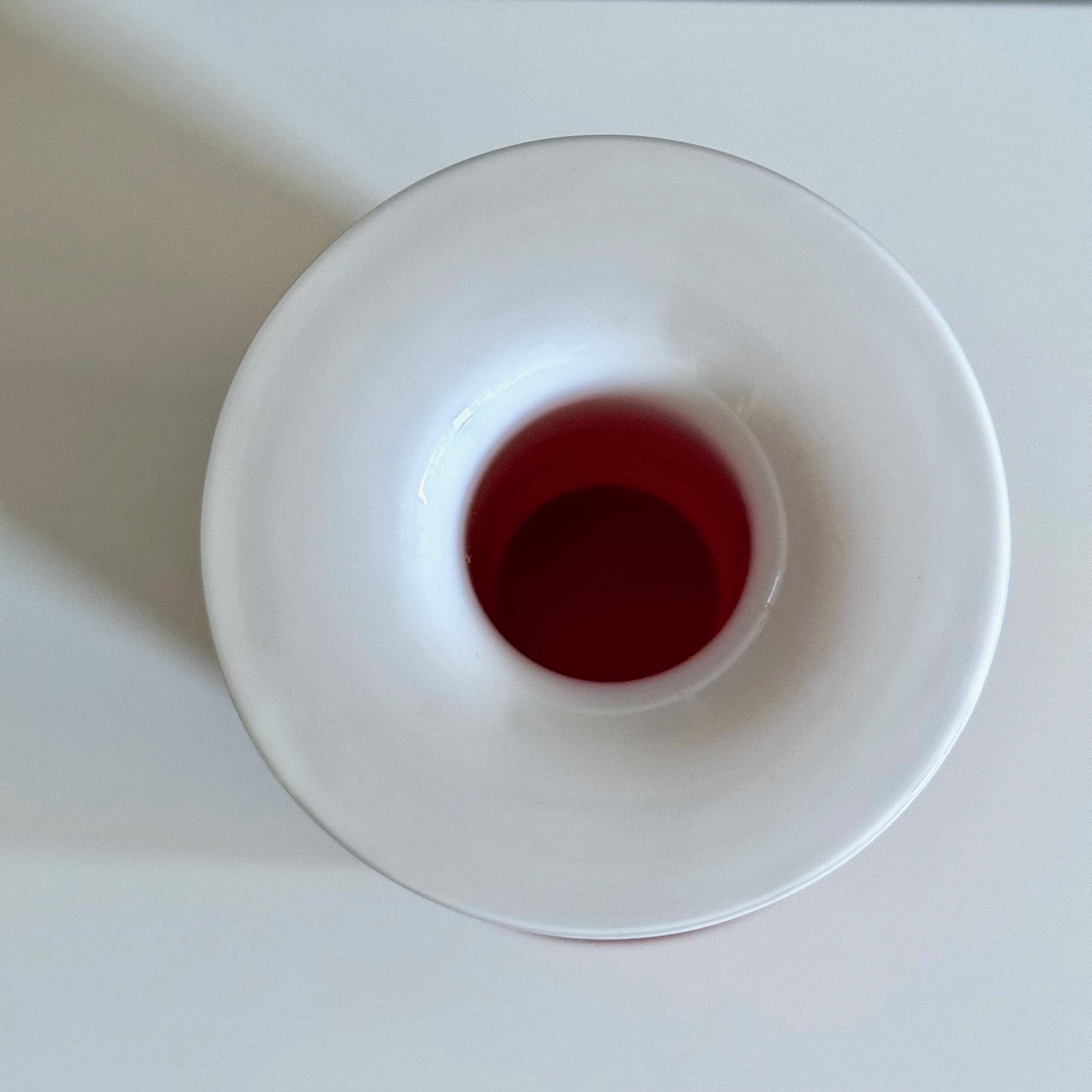 Red Gulvase Otto Brauer for Holmegaard, danish design