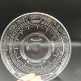 Assiette en verre et argent massif