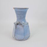 Sky blue glazed ceramic vase