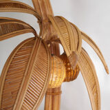 Large "coconut/palm" lamp in rattan