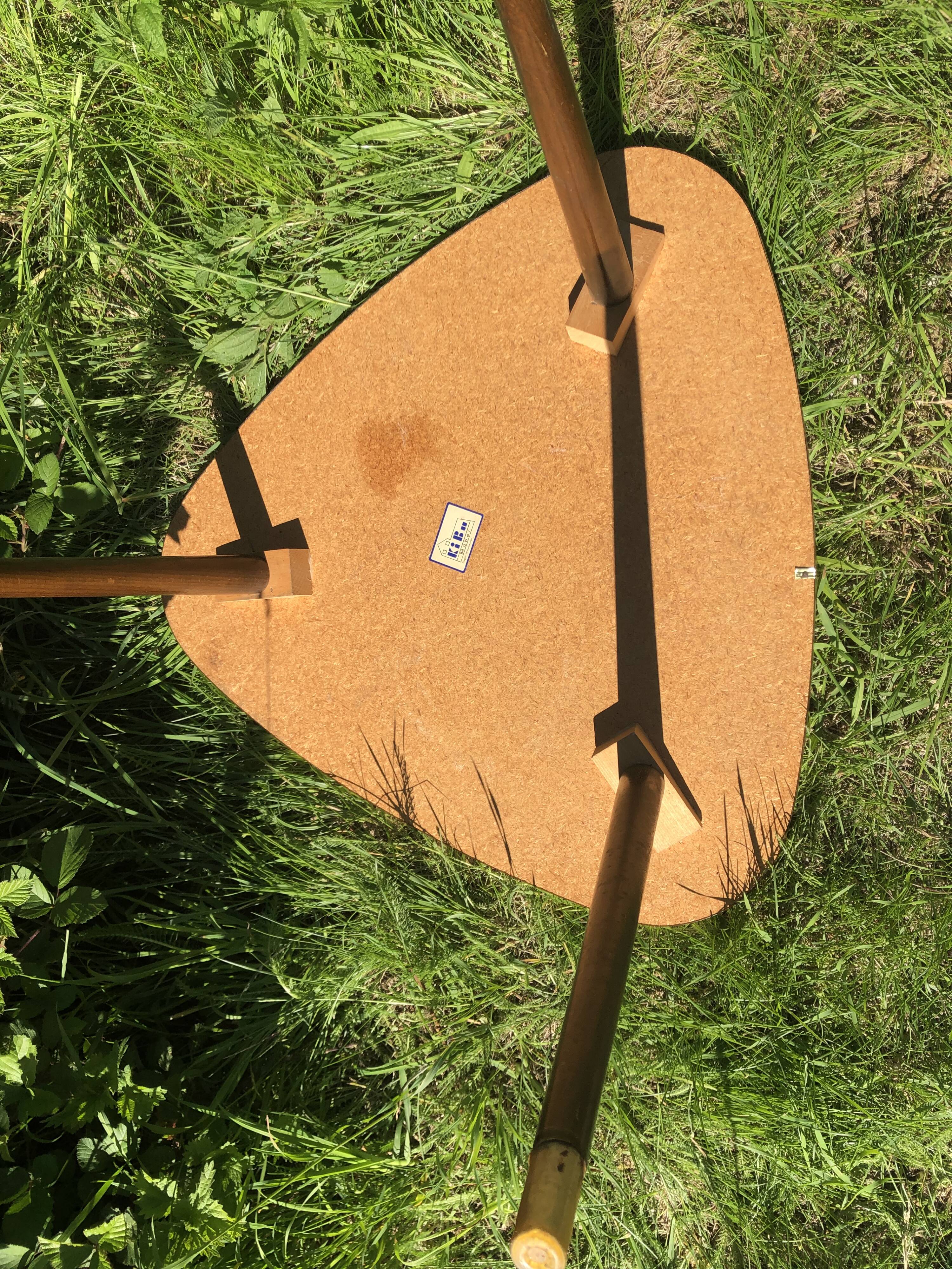 Tripod table end of sofa formica vintage 60s