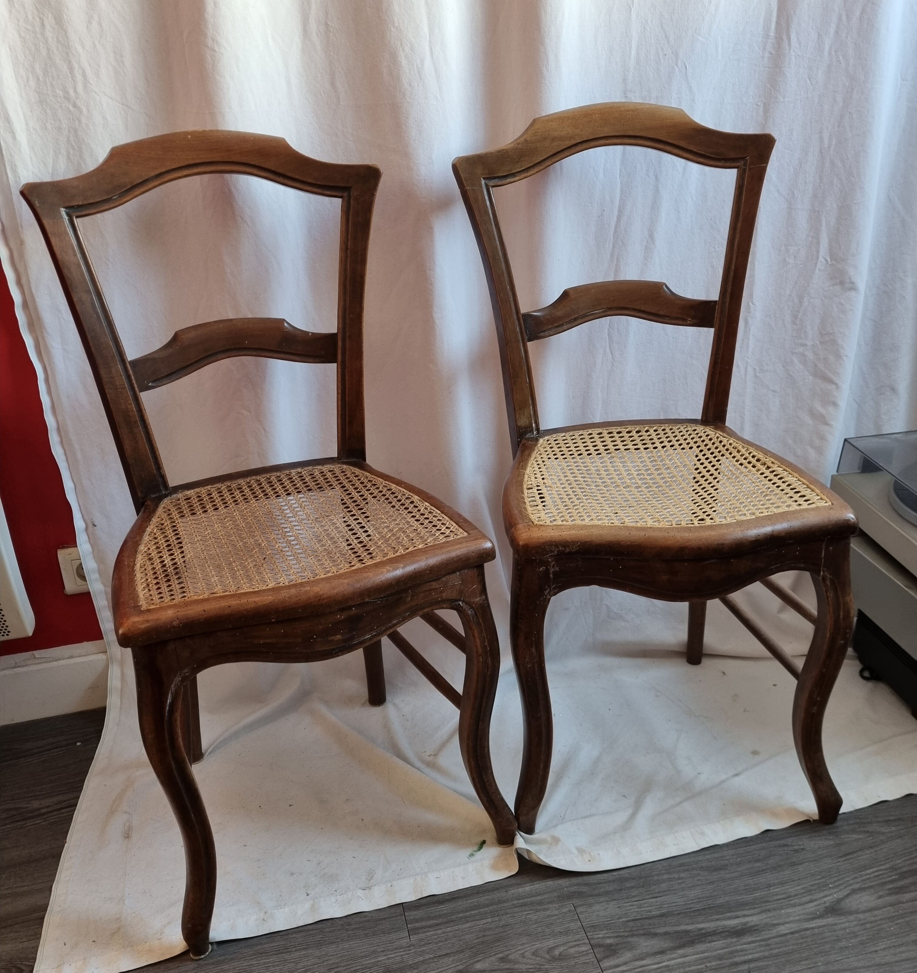 2 rattan chairs early twentieth century