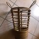 Umbrella door with bamboo handles and vintage rattan 60s