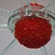 Lustre vintage design italien en verre coloré 8 branches