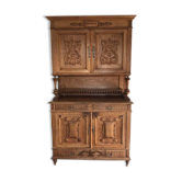 Double-body oak sideboard 1920 Henri II style