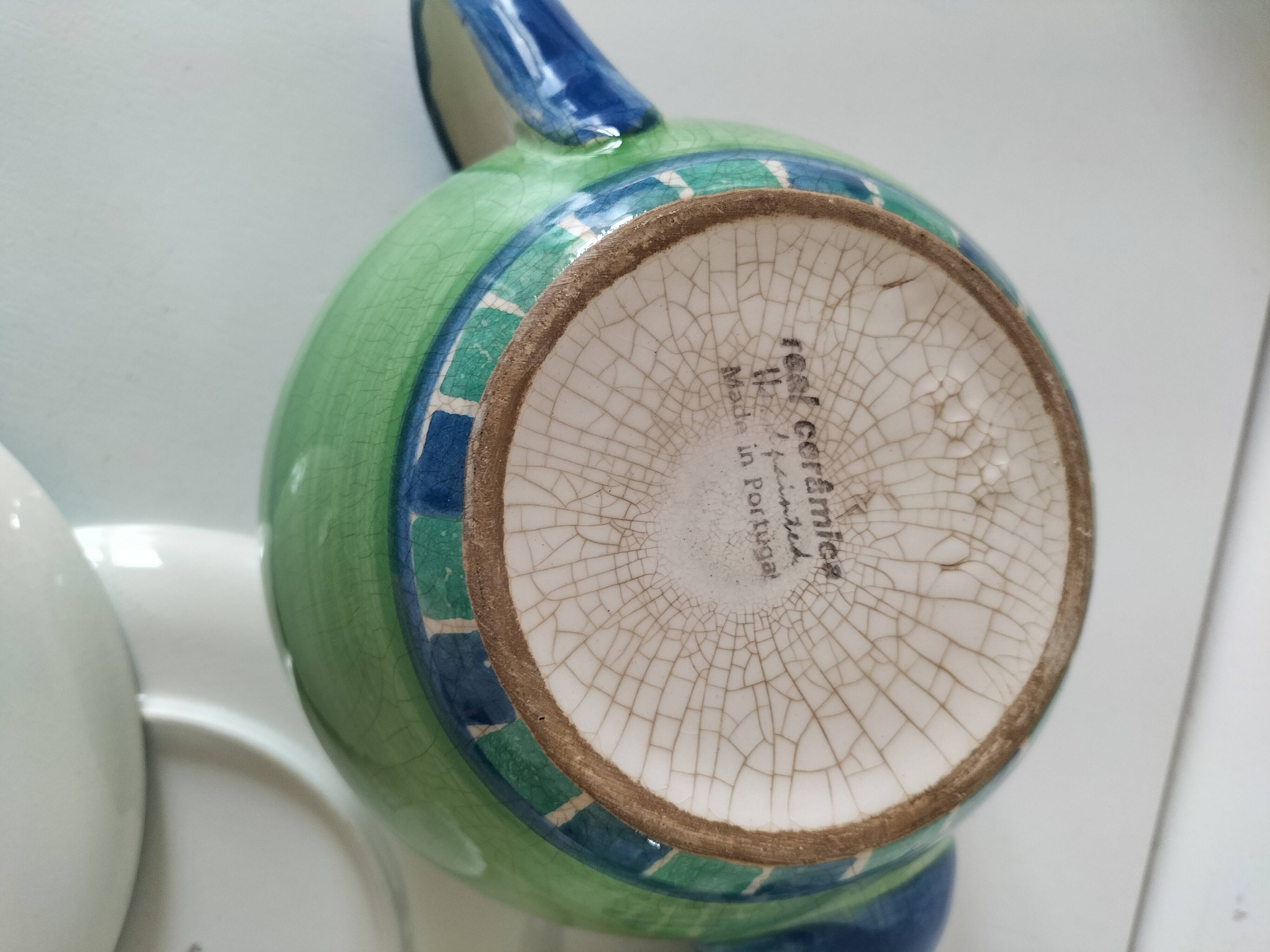 Portuguese tea service hand-painted ceramic