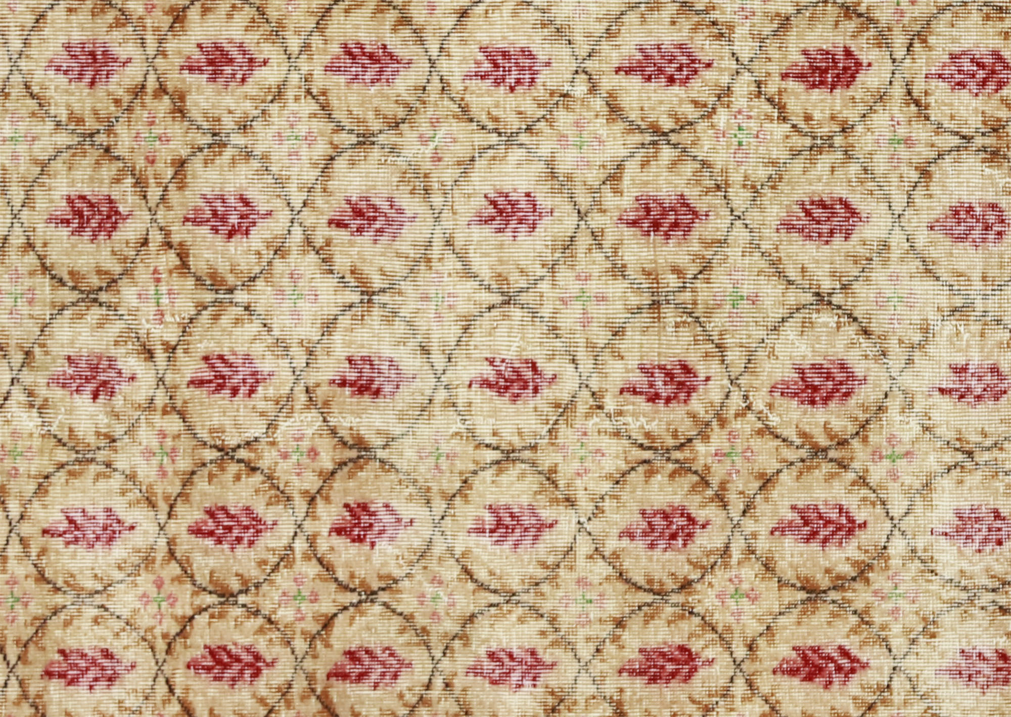 Anatolian handmade vintage rug 247 cm x 125 cm