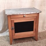 Parisian buffet in solid wood and enamelled sheet metal - mid 20th century.