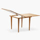 Table extensible en frêne des années 1960