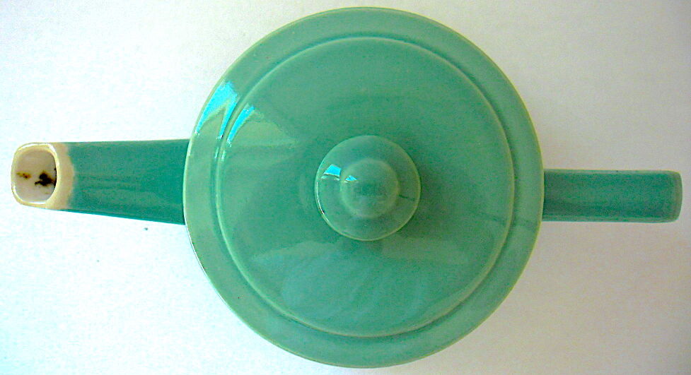 Théière en céramique vert d'eau
