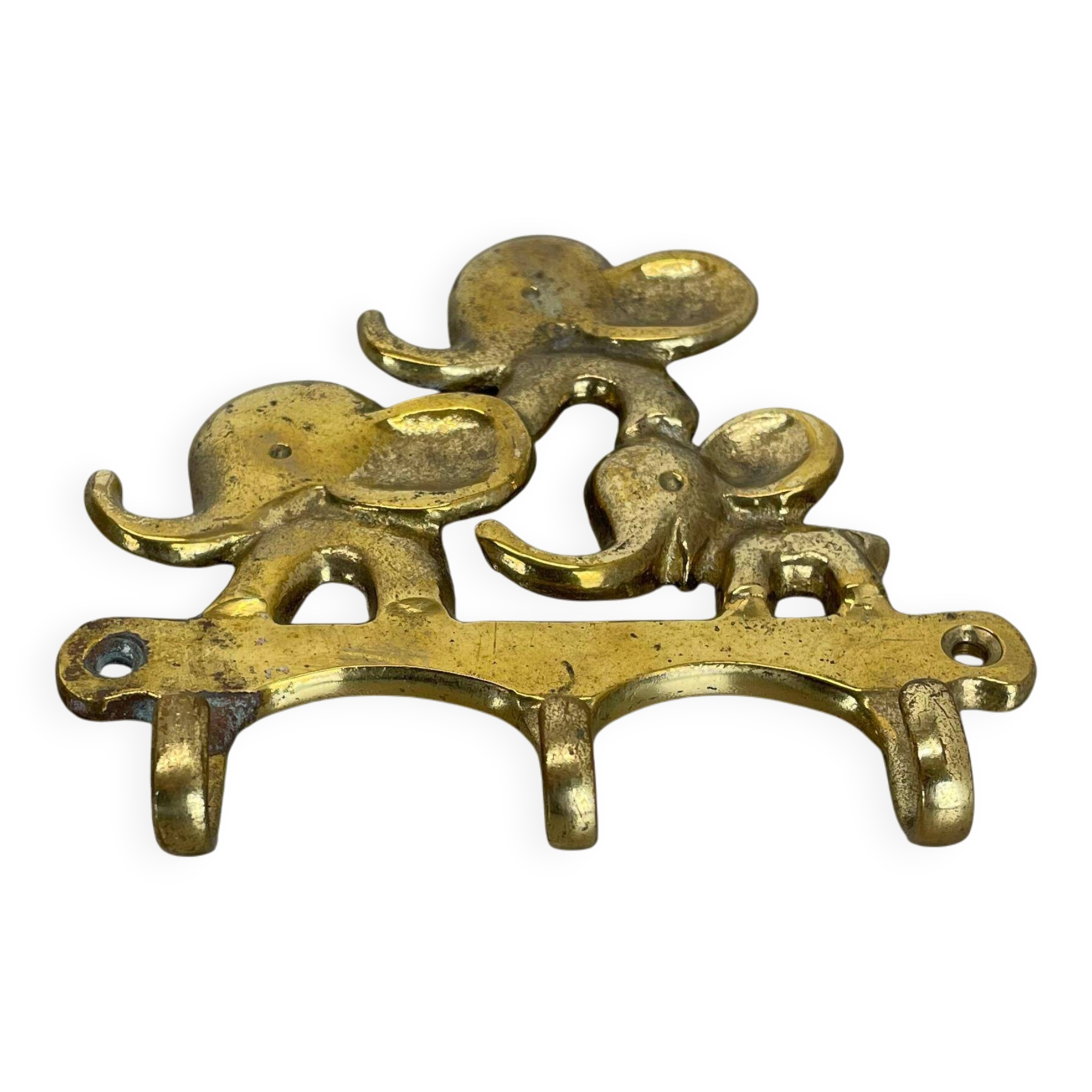 Brass "elephant" hook coat element by walter bosse herta baller, austria 1950s