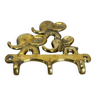 Brass "elephant" hook coat element by walter bosse herta baller, austria 1950s