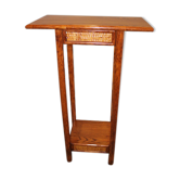 Wooden console and rattan "maugrion"