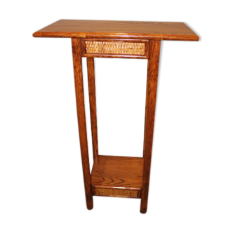 Console en bois et rotin "maugrion"