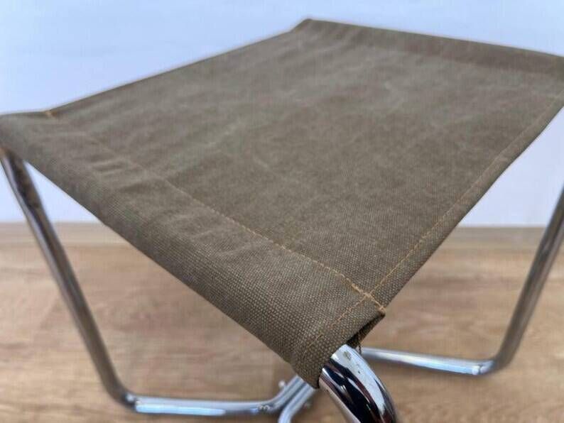 Chrome tubular steel Bauhaus Stool Thonet B8 by Marcel Breuer, 1930