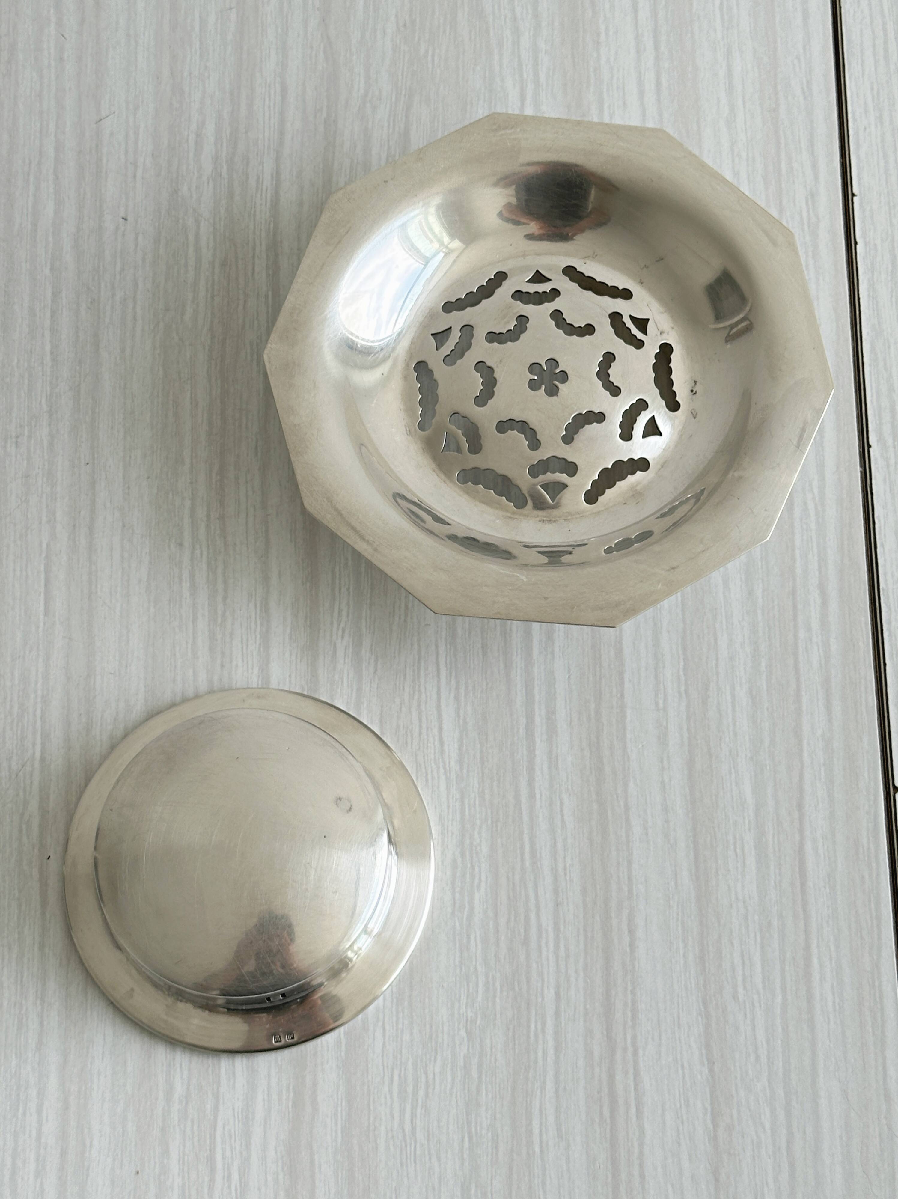 Silver-plated metal butter dish Coquillor
