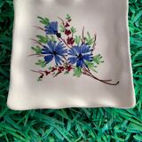 6 plates carrrees and rectangular dish matching dessert of the 50s