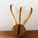 Vintage 3-spoke curved wood hook
