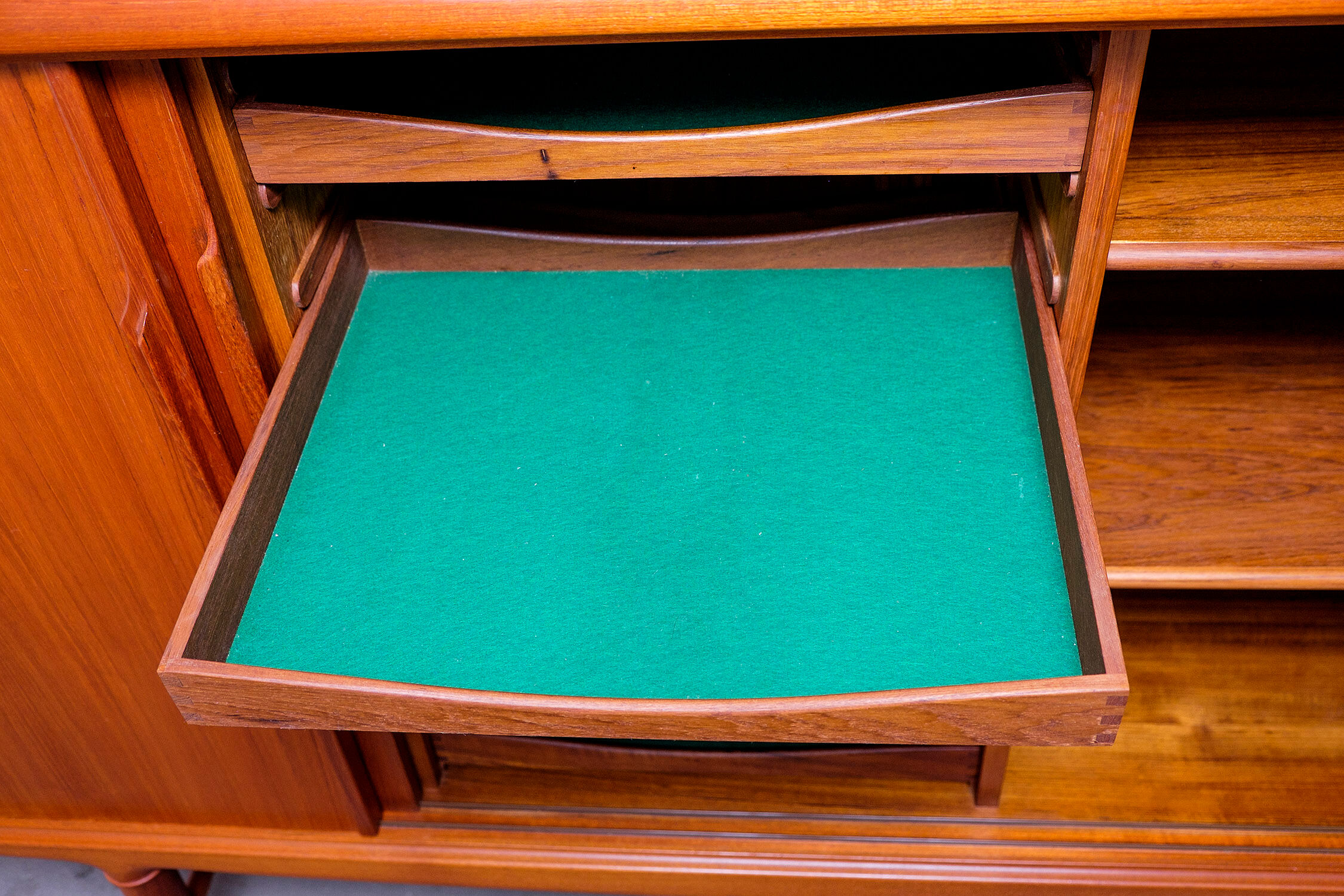 Danish teak highboard by Axel Christensen for ACO Møbler, 1960s