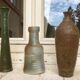 Trio de vases en grès vintage
