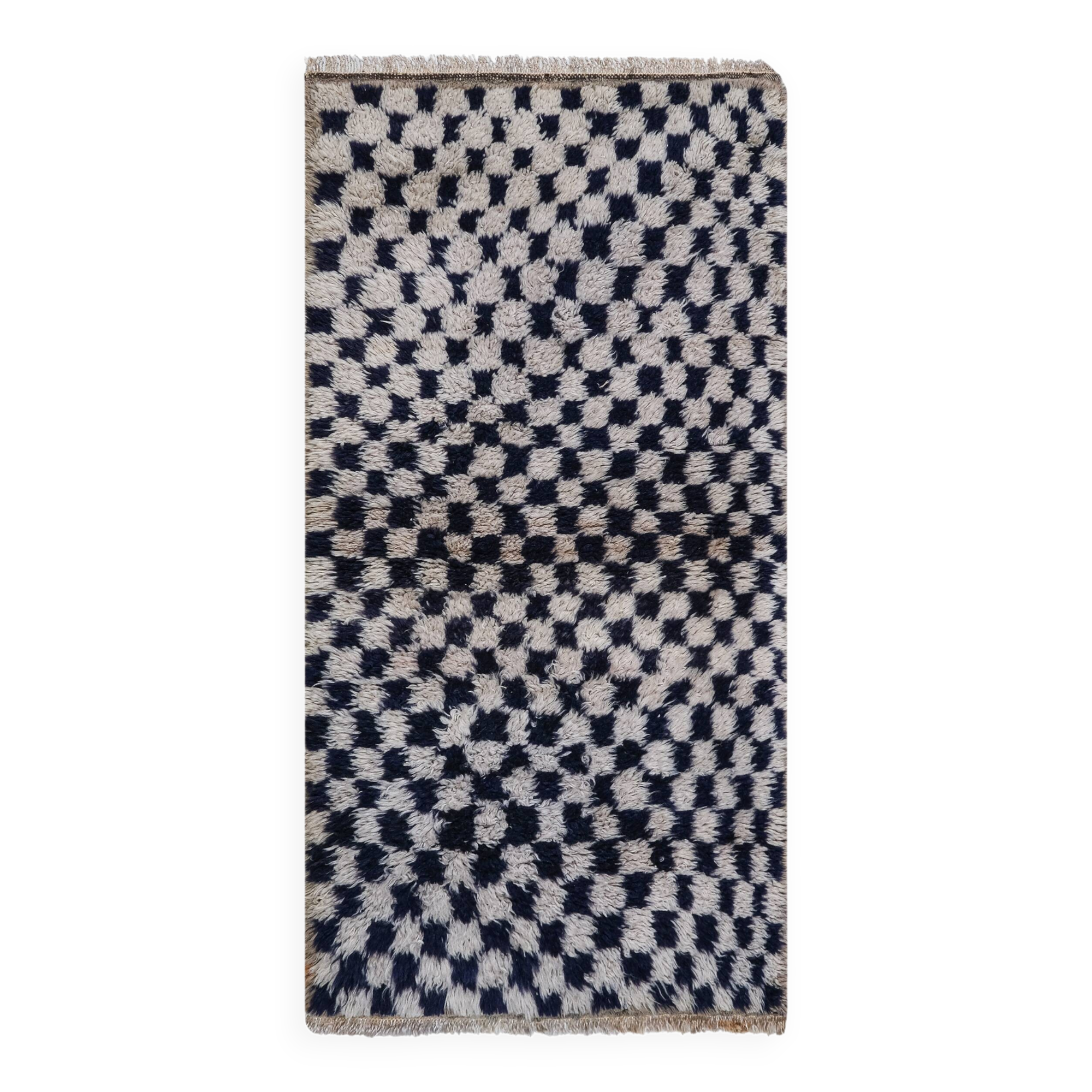 Vintage Turkish Oushak Rug Handwoven 77x140 cm