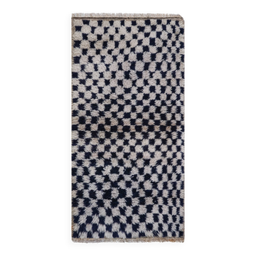 Tapis vintage turc de oushak tissé à la main 77x140 cm