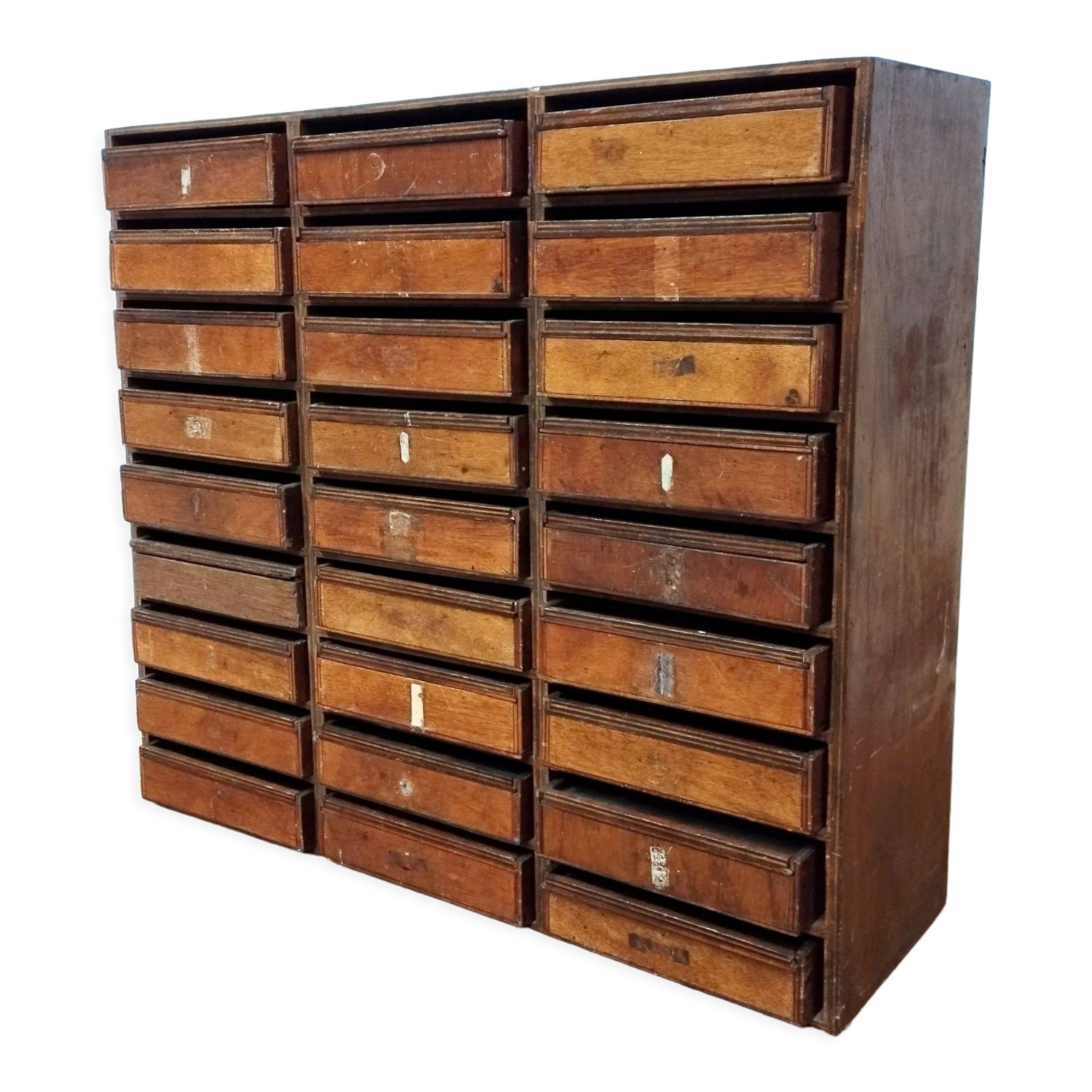 Old wooden craft furniture 27 drawers