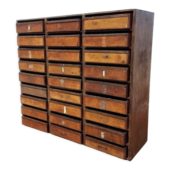 Old wooden craft furniture 27 drawers