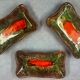 Set of 3 empty pocket Vallauris, vintage 1970