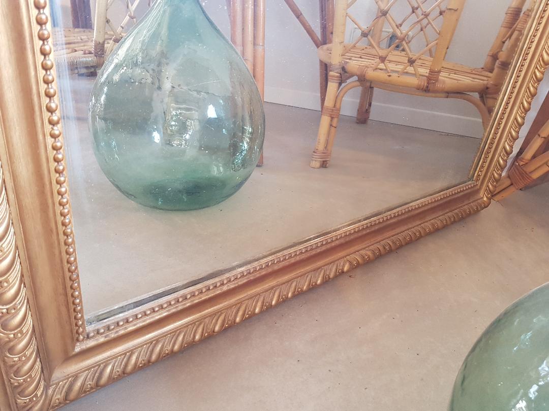 Former mirror gilded with pediment - 153 x 101 - Style Napoleon III