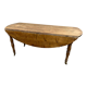 Louis Philippe wood dining table with shutters and casters