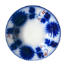 Assiette en céramique anglaise à décor en bleu de rinceaux rehaussés d'or vers 1880