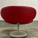 Sunset armchair by Christophe Pillet edited by Capellini in red leather