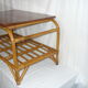 Table basse bambou rotin des années 50