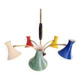 Diabolo articulated chandelier, Italian design, 1950s-60s