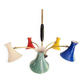 Lustre Diabolo articulé, design italien, années 1950-60
